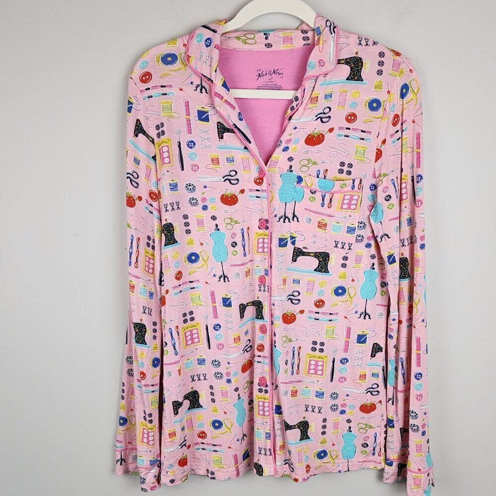 Nick and Nora pajama top size XS sewing machine seamstress
